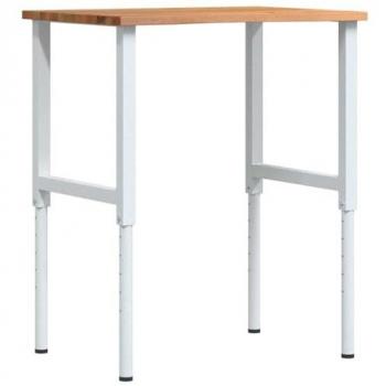 Banco de trabajo de madera 80x60x(71,5-98) cm