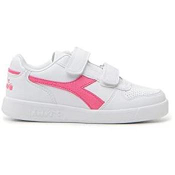 C2322 Diadora Playground PS Girl en Blanco con Toque Rosa
