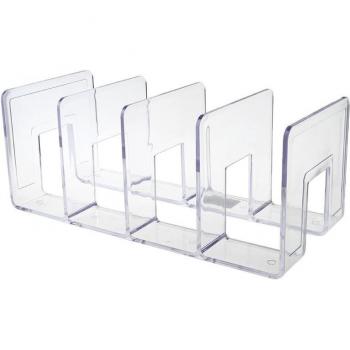 Soporte de exhibición de acrílico transparente para biblioteca y escuela