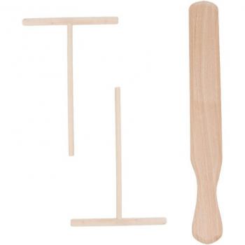 Ensemble Boisé Crêpe Épandreur + Spatule – 3 Pièces