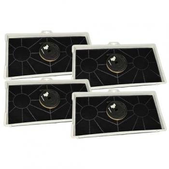 Vhbw 4‑Piece Carbon Filter Pack for Siemens LB75564CH Hood (Model 05/07/06)