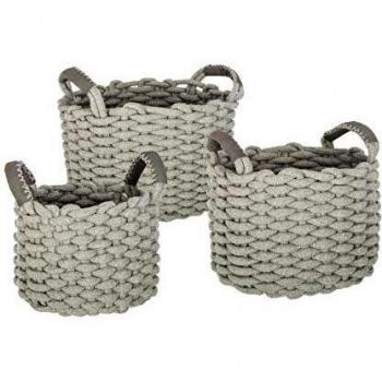 Lot 3 Paniers Tricot Ronds