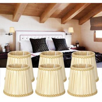 6Pcs Household Chandelier Fabric Lampshade for E14 Bulb