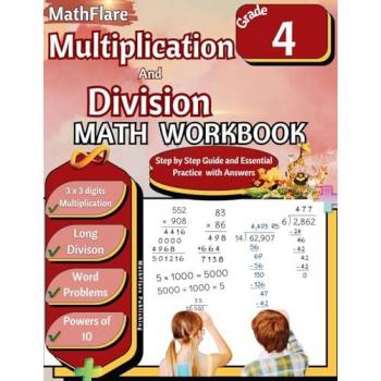Multiplication and Division Math Workbook 4th Grade