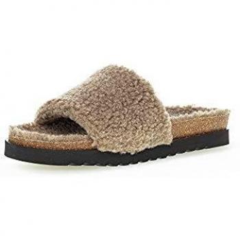 Gabor Ladies Hausschuhe Taupe – Freizeitschuhe, offene Riemen, 38 EU / 5 UK