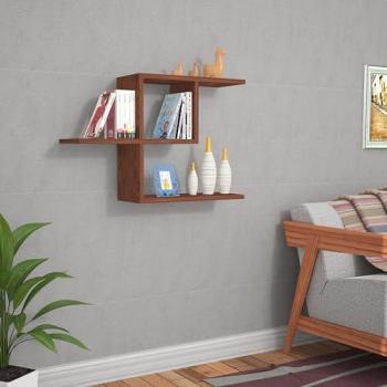 Scaffale da Parete Hadsel 3 Ripiani e Scomparto Aperto 75 x 22 x 50 cm