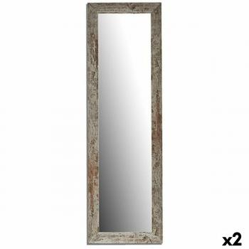 Specchio da muro “Harry White” in legno e vetro – 2 pezzi