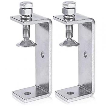 Pince C métallique à forte capacité de serrage avec large ouverture de mâchoire (100 mm), 2 pièces, argent
