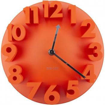 Reloj Circular N.º 4 “Oasis” – Arte 3D en Pared Naranja