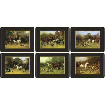 Tally Ho Placemats with Cork Backing – Set of Six