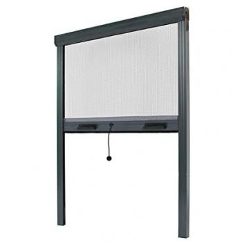 Mosquitera enrollable recortable de aluminio 150 x 230 cm gris