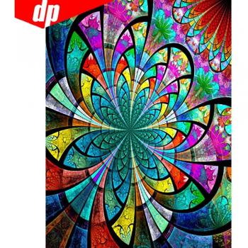 Glanzmandala-Stickerei: Vollständige Diamantblume 20x30