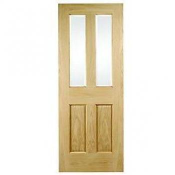 Wickes Cobham Glazed Oak Veneer Internal Door 1981 x 762mm