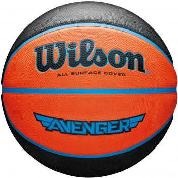 Wilson All Surface Basketball – Asphalt & Sportparkett – Größe 7, Modell AVENGER, Orange/Blau (WTB555XB0701)