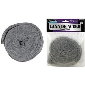 Laine d’acier 150 g – Taille 1 – Grain fin – Gris