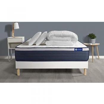 Matelas ACTIFLEX Max 140x190cm avec Sommier KIT Blanc