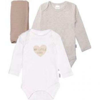 Liliput Baby-Geschenkset My Little Love 3-teilig in Braun-Grau, Erstausstattung Gr. 74/80