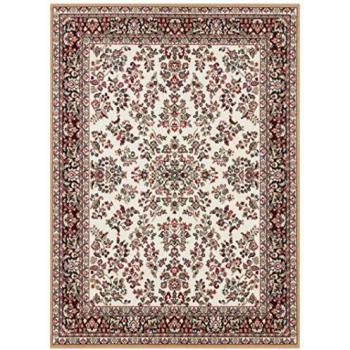 Soft Vintage Velvet Rug – 120 × 160 cm, Durable PP, Clean White Finish