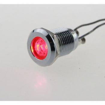 10 Pack 16mm Waterproof LED Metal Car Lights (Red, Green, Yellow, Blue, White)