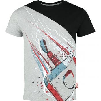 T‑Shirt Homme Thor : Tendance Marvel, Manches Courtes, Couleurs Noire et Grise – S–XXL