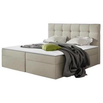 Paros 02 Cama Continental Comfivo 195, Doble, 140x200, Marrón Claro