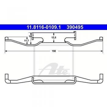 ATE Spring for Brake Caliper 11.8116-0109.1