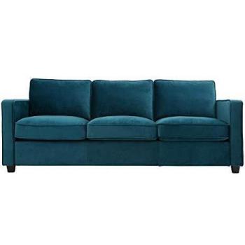 Divano BROOKLYN 3 posti in velluto verde smeraldo