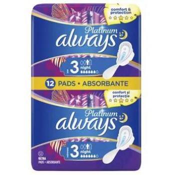 Always Platinum Night Super Binden, 12 Stück