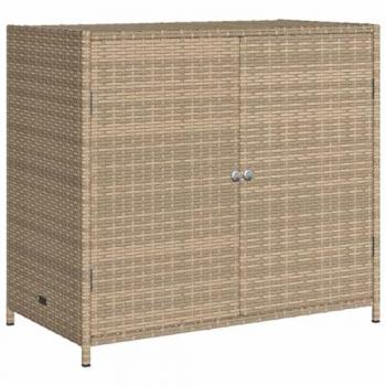 VidaXL Gartenbox Beige 83x45x76 cm Polyrattan