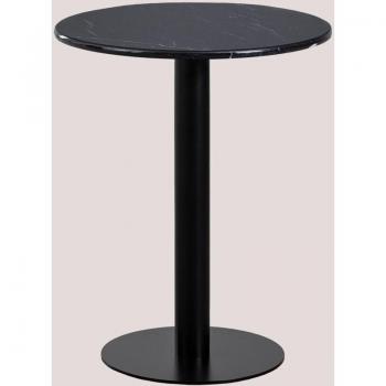 Mesa de Bar Redonda Mármol Ø60 cm Modelo Rocher SKLUM