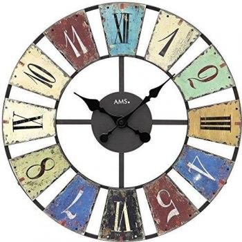 AMS Large Wooden Quartz Wall Clock