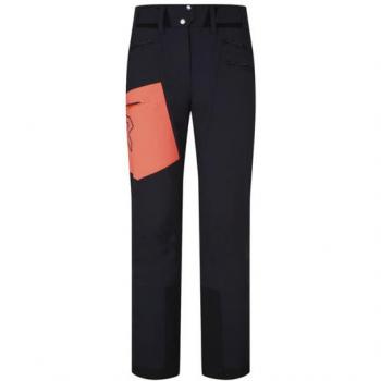 Caviar & Fiery Coral Black Tower Pants for Women
