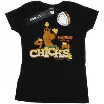 Camiseta Negra de Algodón para Dama Scooby Doo