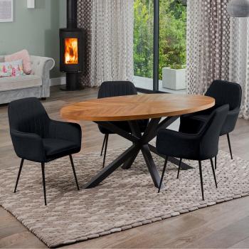 Artemis Dosenna Oval Dining Table with 4 Carrara Chairs