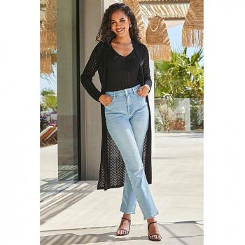 Sosandar Women's Longline Chevron Cardigan