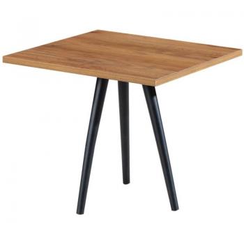 Table basse carrée en bois noyer noir 50 x 45 x 45 cm