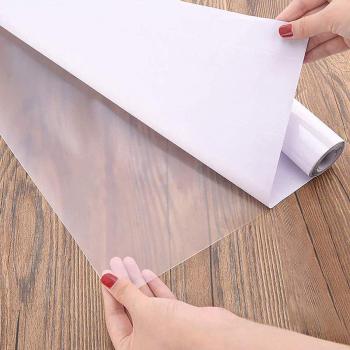 Sticker Vinyle 60 cm x 2 m – Rouleau Adhésif Translucide, Imperméable et Facile à Nettoyer