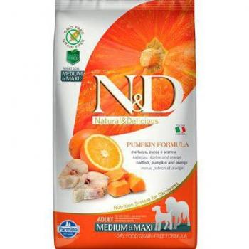 Farmina N&D Grain Free Pumpkin Medium & Maxi Adult Dog with Codfish