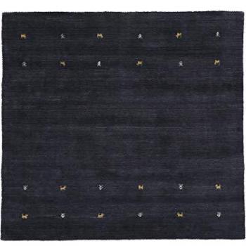Carpetfine Black Handwoven Wool Gabbeh Rug Square 250cm