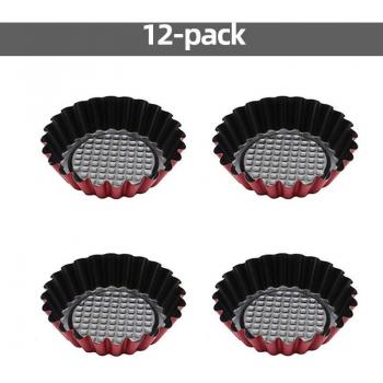 Moules universels pour pâtisseries 4‑en‑1 (tarte, cupcake, gâteau, muffin) – acier & étain