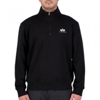 Sudadera negra Alpha Industries SL 1/2 cremallera