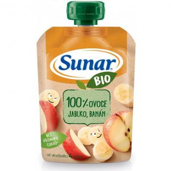 Sunar BIO kapsička Jablko a banán 100g
