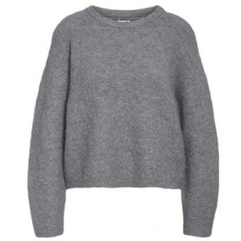 O-Neck Strickpullover NMDOLLY L/S – Grau