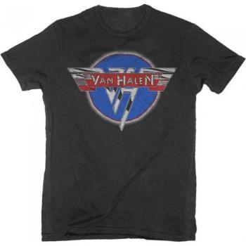 Van Halen Unisex Adult XL Black Tee with Chrome Logo