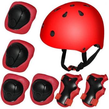 Kit Deportivo Infantil Todo en Uno: Casco y Rodilleras