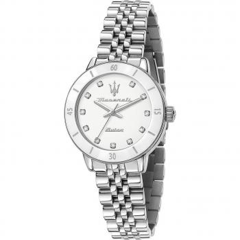 Reloj de Mujer Maserati Successo Solar 32mm con Pulsera de Acero Inoxidable y Resistencia al Agua 5ATM