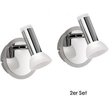 Lana 2er Set LED-Schwenklicht Lücke – Chrom