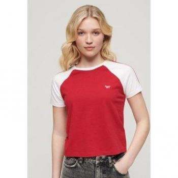 Camiseta Superdry para Mujer en Color Rojo con Logo (XL)