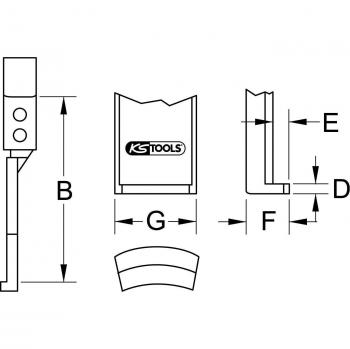 Griffe fine 250 mm pour extracteur