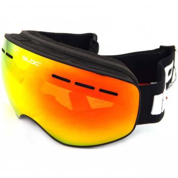 Bloc Moon Small Fit Skilupe – Schwarz mit Rotem Spiegel, matte Beschichtung, Cat. 3 JM05